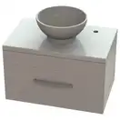 Snail Тумба «Мадлен» з умивальником «Селена» А800 Маренго глянець (700KM104RA800)