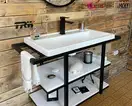 Snail Тумба «Фрегат» з умивальником «Венеція»/камінь Бордо Н200 (740LOFT106H200)
