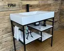 Snail Тумба «Родос» з умивальником «Атлант»/камінь Мідь H500 (800LOFT163сH500)