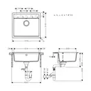 Мийка для кухні Hansgrohe S52 S520-F510, сірий камінь  43359290