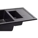 Кухонная мойка с дополнительной чашей Qtap CS 7648 Beton (QT7648BET502)