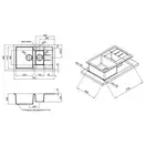 Кухонная мойка с дополнительной чашей Qtap CS 7648 Coffee (QT7648COF551)