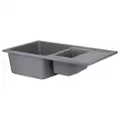 Кухонная мойка с дополнительной чашей Qtap CS 7648 Grey (QT7648GRE471)