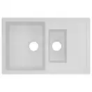 Кухонная мойка с дополнительной чашей Qtap CS 7648 White (QT7648WHI650)