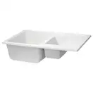 Кухонная мойка с дополнительной чашей Qtap CS 7648 White (QT7648WHI650)