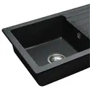 Гранитная кухонная мойка REA DAG BLACK пятнистая (ZLE-00112)