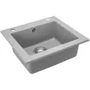 Гранитная кухонная мойка REA WEST GREY серая (ZLE-00122)