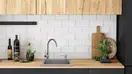 Гранитная кухонная мойка REA WEST GREY серая (ZLE-00122)