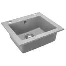 Гранитная кухонная мойка REA WEST GREY серая (ZLE-00122)