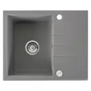 Гранитная кухонная мойка REA NORTH GREY серая (ZLE-00128)