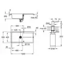 Набор Grohe мойка кухонная K400 31641AP0 + дозатор для моющего средства Contemporary 40536000 (31641AP040536000)