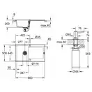 Набор Grohe мойка кухонная K500 31644AP0 + дозатор для моющего средства Contemporary 40536000 (31644AP040536000)