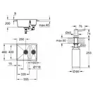 Набор Grohe мойка кухонная K500 31648AP0 + дозатор для моющего средства Contemporary 40536000 (31648AP040536000)