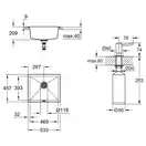 Набор Grohe мойка кухонная K700 31654AP0 + дозатор для моющего средства Contemporary 40536000 (31654AP040536000)