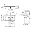 Набор Grohe мойка кухонная K700 31658AT0 + дозатор для моющего средства Contemporary 40536000 (31658AT040536000)