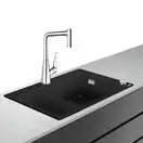 Кухонна мийка Hansgrohe Hansgrohe C51 C51-F635-04 Sink combi 770x510 зі змішувачем на 2 чаші 180/450, chrome (43215000)