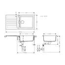 Мийка для кухні Hansgrohe S52 S520-F480, чорний графіт 43358170