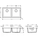 Hansgrohe S510-U770 Мийка кухонна, Graphiteblack (43434170)