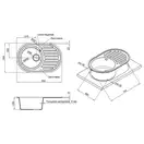 Lidz BLA-03 Кухонна мийка, чорна (LIDZBLA03780500200)