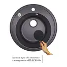 Lidz D510/200 BLA-03 Кухонна мийка, чорна (LIDZBLA03D510200)