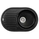Lidz BLM-14 Кухонна мийка, чорна матова (LIDZBLM14780500200)