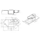 Кухонная мойка с дополнительной чашей Lidz 1000x500/225 COL-06 (LIDZCOL061000500225)