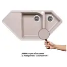 Кухонная мойка с дополнительной чашей Lidz 1000x500/225 COL-06 (LIDZCOL061000500225)