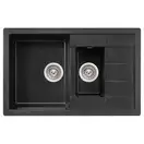 Кухонная мойка с дополнительной чашей Lidz 780x495/200 GRF-13 (LIDZGRF13780495200)