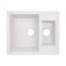 Кухонная мойка с дополнительной чашей Lidz 615x500/200 WHI-01 (LIDZWHI01615500200)