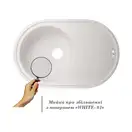 Lidz WHI-01 Кухонна мийка, біла (LIDZWHI10780500200)