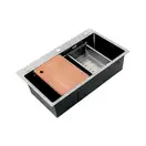 Мийка Zerix ZH6845-SET-05 NANO-BLACK, графіт (ZM5579)