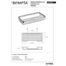 104308072 CYTRO Мильниця прямокутна хром/мат, Bemeta (104308072)