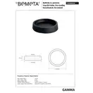 145608320 Gamma: Мильниця, окремостояча, чорна Bemeta Чехія (145608320)