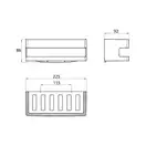 Мыльница-решётка 225 x 86 x 92 мм Emco System 02, хром (354500123)