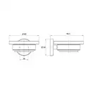 Мыльница подвесная Emco Round, чёрный матовый/стекло прозрачное (433013300)