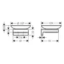 Мыльница подвесная Hansgrohe AddStoris, белый матовый/стекло матовое (41746700) фото 14 Aquada.com.ua