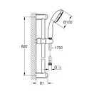 Набор смесителей для ванны 3-в-1 Grohe Bau Loop/New Tempesta (цвет - хром) (123214M) фото 10 Aquada.com.ua