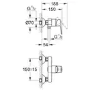 Набор смесителей для душа 3-в-1 Grohe Bau Loop S (цвет - хром) (123220) фото 2 Aquada.com.ua