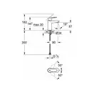 Набор смесителей для ванны 3-в-1 Grohe Bau Edge S (цвет - хром) (123265S) фото 2 Aquada.com.ua