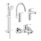 Набір змішувачів для ванни та кухні GROHE Eurosmart New 4 в 1, хром (UA123248UH)