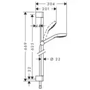 Набор смесителей для ванны 3-в-1 Hansgrohe Metropol/Croma Select E Vario (цвет - хром) (32540112) фото 7 Aquada.com.ua