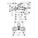 Набор смесителей для ванны 3-в-1 Hansgrohe Logis/Croma Select E (цвет - хром) (71400112) фото 10 Aquada.com.ua