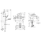 HANSGROHE Vernis Blend 100 Набор смесителей, хром (71551111)