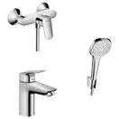 Набор смесителей для душа 3-в-1 Hansgrohe Logis/Croma Select E (цвет - хром) (71600112) фото 1 Aquada.com.ua