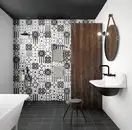 Плитка керамогранітна CSAPBWBL20 Patchwork B&W Black 200x200x10 Sant'agostino