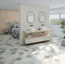 Плитка керамогранітна Hexagono Duroc Multicolor 230x266x9 Vives (46EM)