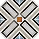 Плитка керамогранітна Octogono Ritter Multicolor 200x200x8 Vives (4P32)