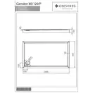 піддон Omnires Camden 80x120 (CAMDEN80/120/PBP)