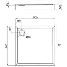 Qtap Tern Душевой поддон 90x90x12 см, белый (TERN309912C)