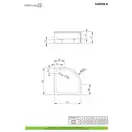 Душовий піддон Samos A 80x80 см, RADAWAY (4S88300-03)